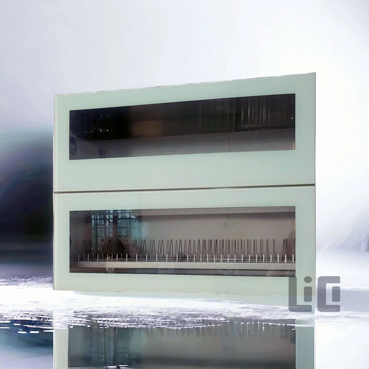 Tủ Bếp Inox Treo Tường Để Giá Bát Cố Định - Cánh Lật