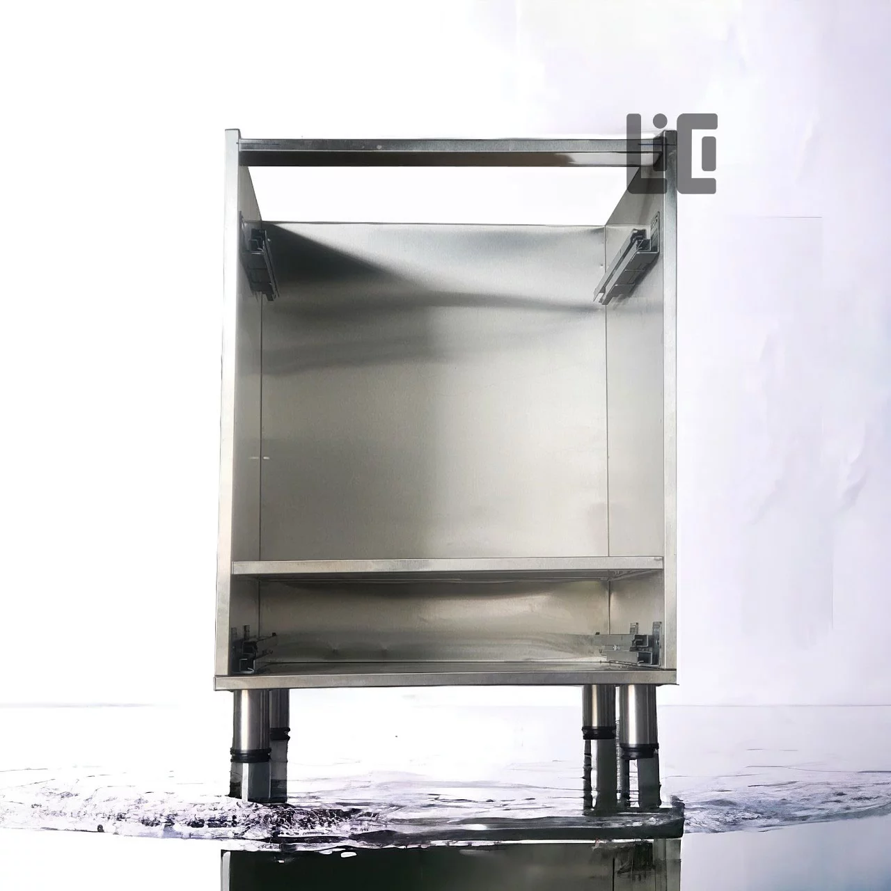 Tủ Bếp Inox Dưới Để Lò Vi Sóng