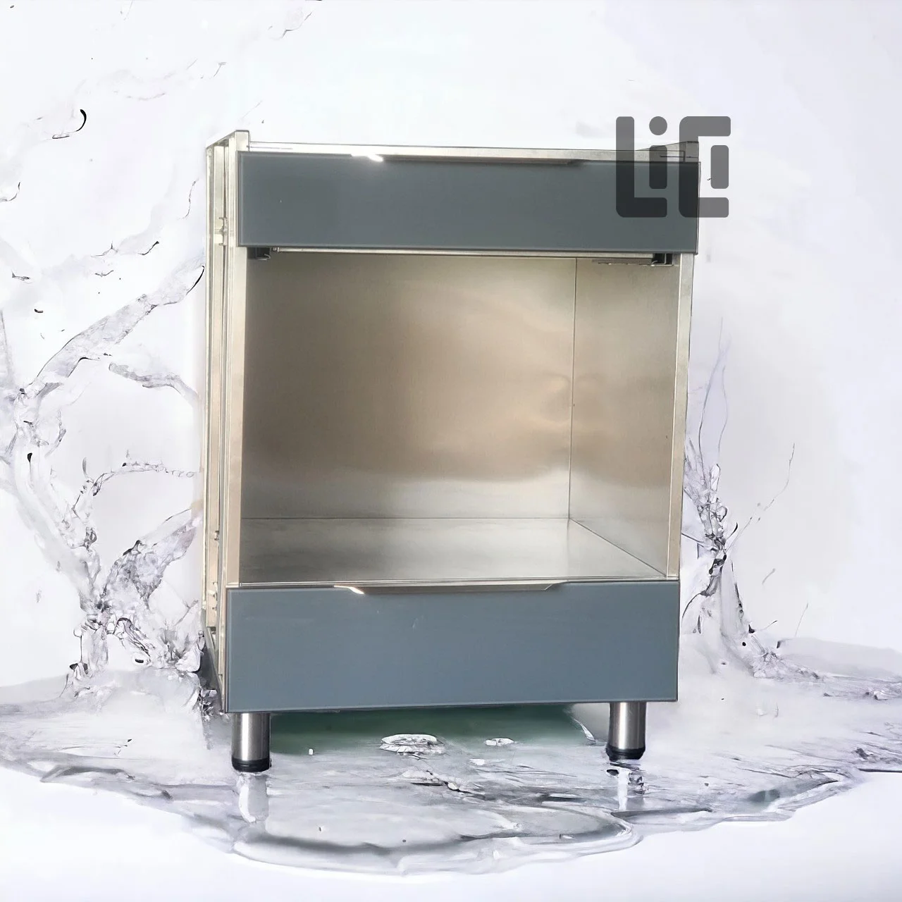 Tủ Bếp Inox Dưới Để Lò Vi Sóng